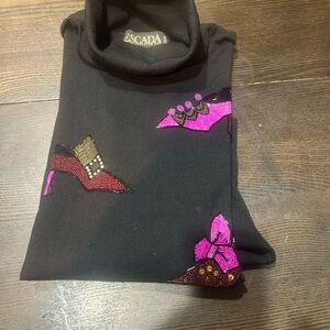 Escada Classic Black Cowl Neck Sweater